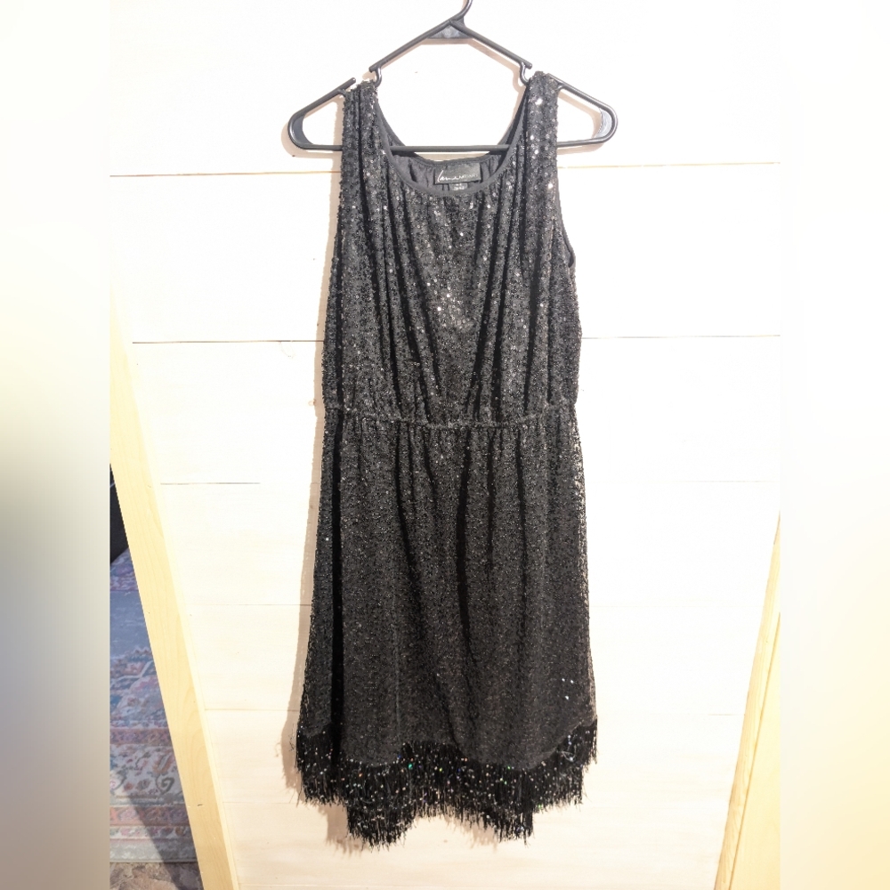 Lane Bryant Black Sequin Dress
